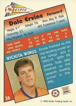 1991-92 Pacific MSL #38 Dale Ervine Back
