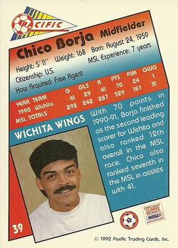 1991-92 Pacific MSL #39 Chico Borja Back