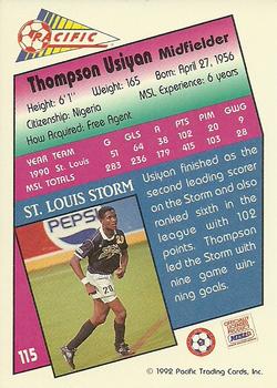 1991-92 Pacific MSL #115 Thompson Usiyan Back