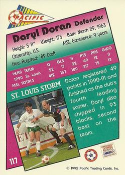 1991-92 Pacific MSL #117 Daryl Doran Back