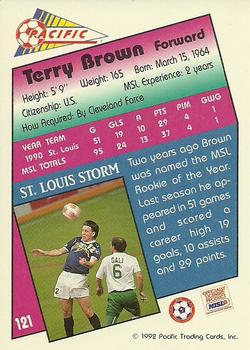 1991-92 Pacific MSL #121 Terry Brown Back