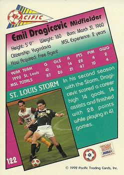 1991-92 Pacific MSL #122 Emil Dragicevic Back