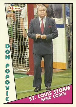 1991-92 Pacific MSL #133 Don Popovic Front