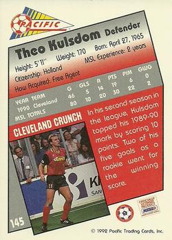 1991-92 Pacific MSL #145 Theo Kulsdom Back