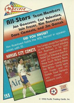 1991-92 Pacific MSL #155 All Stars Back
