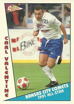 1991-92 Pacific MSL #7 Carl Valentine Front