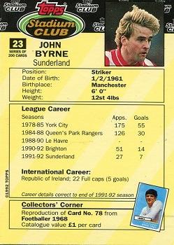 1992 Stadium Club #23 John Byrne Back