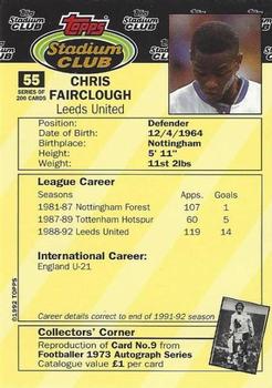 1992 Stadium Club #55 Chris Fairclough Back