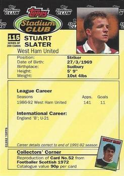 1992 Stadium Club #115 Stuart Slater Back