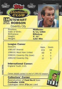 1992 Stadium Club #158 Stewart Robson Back