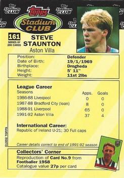 1992 Stadium Club #161 Steve Staunton Back