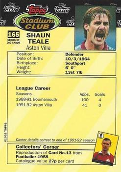 1992 Stadium Club #165 Shaun Teale Back