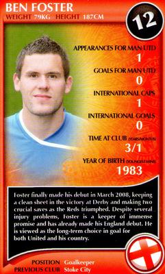 2009 Top Trumps Specials Manchester United #NNO Ben Foster Front