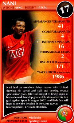 2009 Top Trumps Specials Manchester United #NNO Nani Front