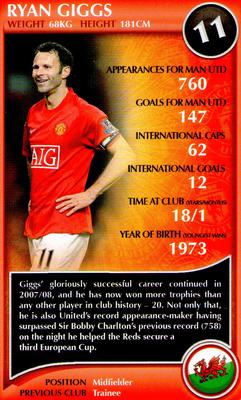 2009 Top Trumps Specials Manchester United #NNO Ryan Giggs Front