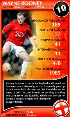 2009 Top Trumps Specials Manchester United #NNO Wayne Rooney Front