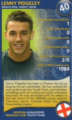 2005-06 Top Trumps Specials Chelsea #NNO Lenny Pidgeley Front