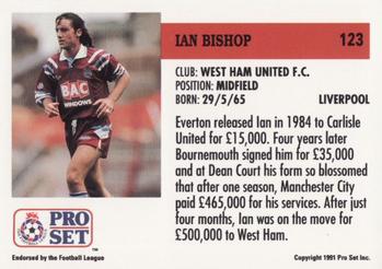 1991-92 Pro Set (England) #123 Ian Bishop Back