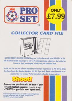 1991-92 Pro Set (England) #NNO Header Part 2 / 1991-92 Pro Set File Back