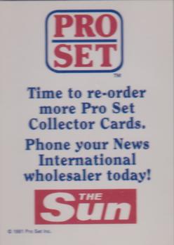 1991-92 Pro Set (England) #NNO Dealer Re-Order Card Back
