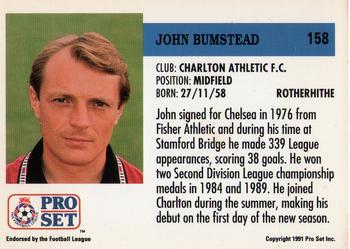 1991-92 Pro Set (England) #158 John Bumstead Back