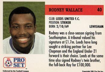 1991-92 Pro Set (England) #40 Rod Wallace Back