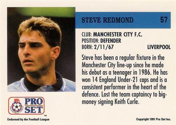 1991-92 Pro Set (England) #57 Steve Redmond Back