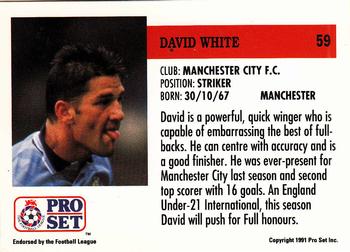 1991-92 Pro Set (England) #59 David White Back