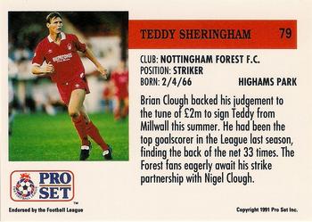 1991-92 Pro Set (England) #79 Teddy Sheringham Back