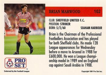 1991-92 Pro Set (England) #102 Brian Marwood Back