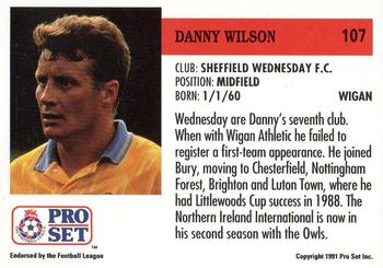 1991-92 Pro Set (England) #107 Danny Wilson Back