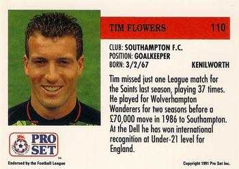 1991-92 Pro Set (England) #110 Tim Flowers Back