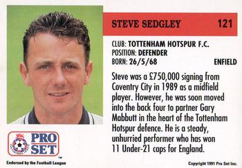 1991-92 Pro Set (England) #121 Steve Sedgley Back