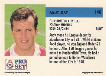 1991-92 Pro Set (England) #146 Andy May Back