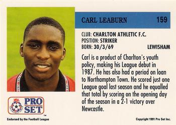 1991-92 Pro Set (England) #159 Carl Leaburn Back