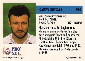 1991-92 Pro Set (England) #164 Garry Birtles Back