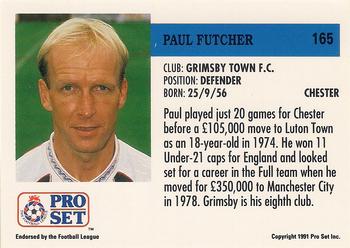 1991-92 Pro Set (England) #165 Paul Futcher Back