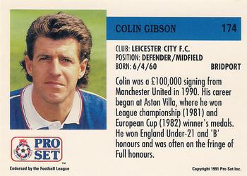 1991-92 Pro Set (England) #174 Colin Gibson Back