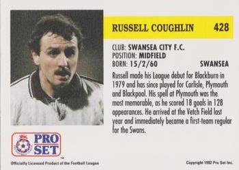 1991-92 Pro Set (England) #428 Russell Coughlin  Back