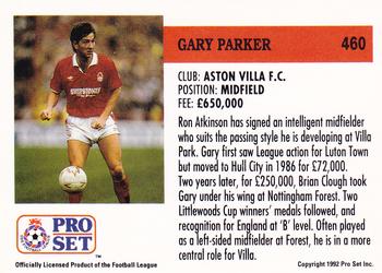 1991-92 Pro Set (England) #460 Garry Parker Back