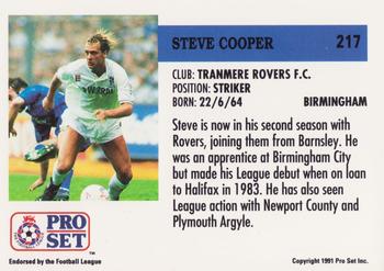 1991-92 Pro Set (England) #217 Steve Cooper Back