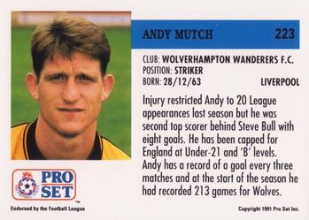 1991-92 Pro Set (England) #223 Andy Mutch Back