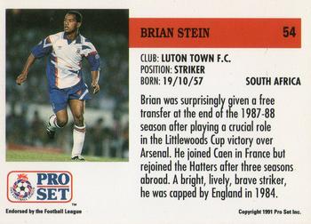 1991-92 Pro Set (England) #54 Brian Stein Back