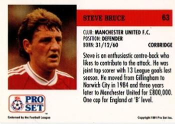 1991-92 Pro Set (England) #63 Steve Bruce Back
