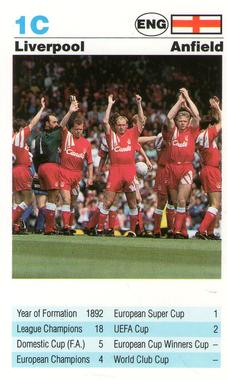 1992 Waddingtons Super Top Trumps European Club Football #1C Liverpool Front