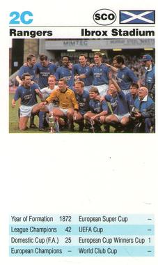 1992 Waddingtons Super Top Trumps European Club Football #2C Rangers Front