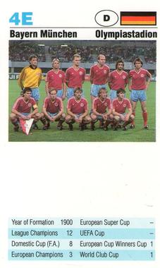 1992 Waddingtons Super Top Trumps European Club Football #4E Bayern München Front