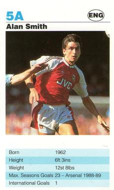 1992 Waddingtons Super Top Trumps Today's Strikers #5A Alan Smith Front