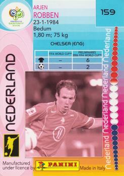 2006 Panini World Cup #159 Arjen Robben Back