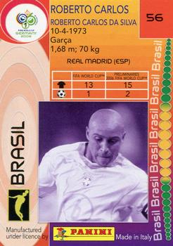 2006 Panini World Cup #56 Roberto Carlos Back